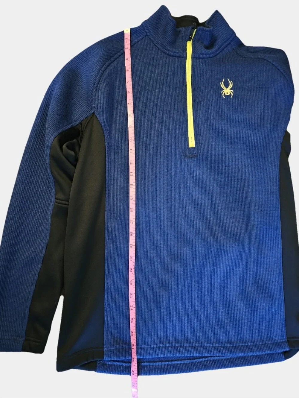 Spyder Mens Outbound 1/4 Zip Mid-Weight Waffle Knit Performance Sweater Size XL